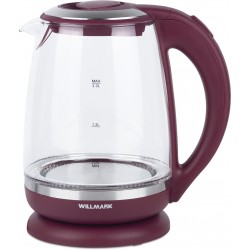 Электрочайник Willmark WEK-2005G (бордовый/серебристый)