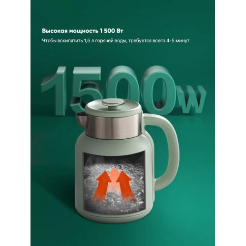 Электрочайник Xiaomi Ocooker Retro Electric Kettle (CR-SH1501 EU) (зеленый) 3