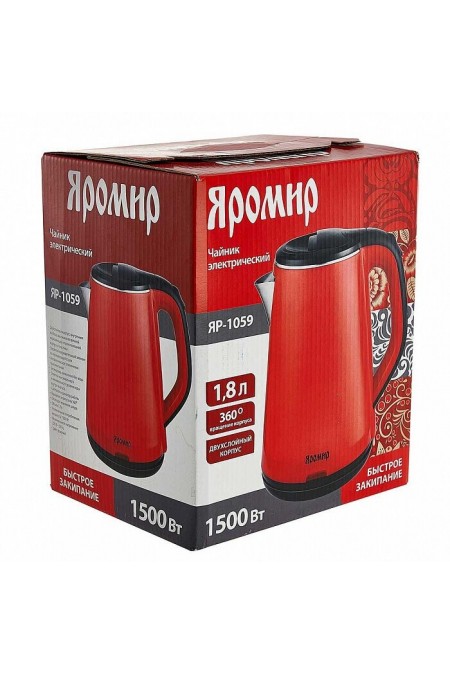Электрочайник Яромир ЯР-1059 (красный) 1