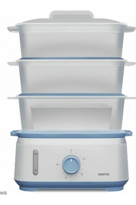 Пароварка CENTEK CT-1462 (белый/голубой) 