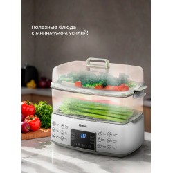 Пароварка Kitfort КТ-6431 (белый)