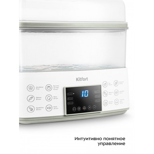 Пароварка Kitfort КТ-6431 (белый) 5
