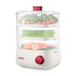 Пароварка Kitfort КТ-6830 (белый)