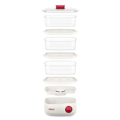 Пароварка Kitfort КТ-6830 (белый) 4