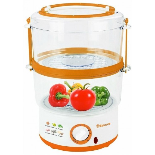 Пароварка Sakura SA-7213 (белый/зеленый) 3