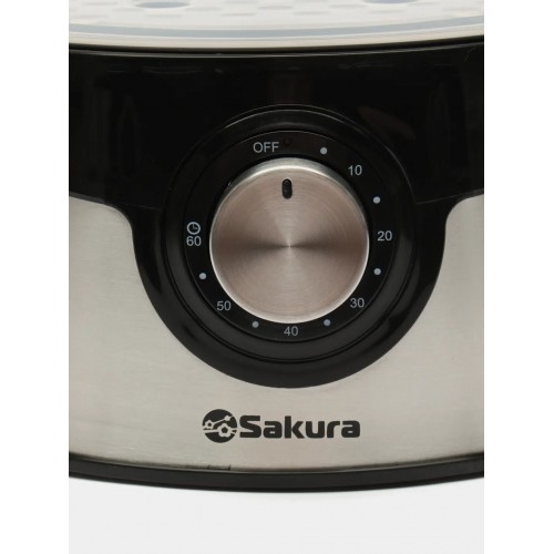 Пароварка Sakura SA-7215 (нержавеющая сталь/черный) 2