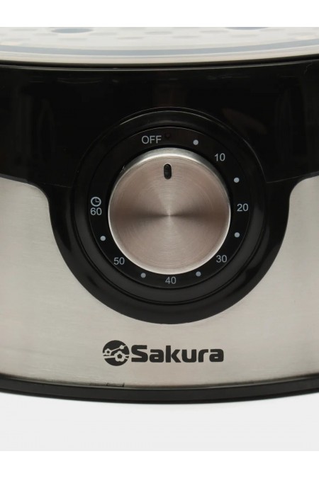 Пароварка Sakura SA-7215 (нержавеющая сталь/черный) 2
