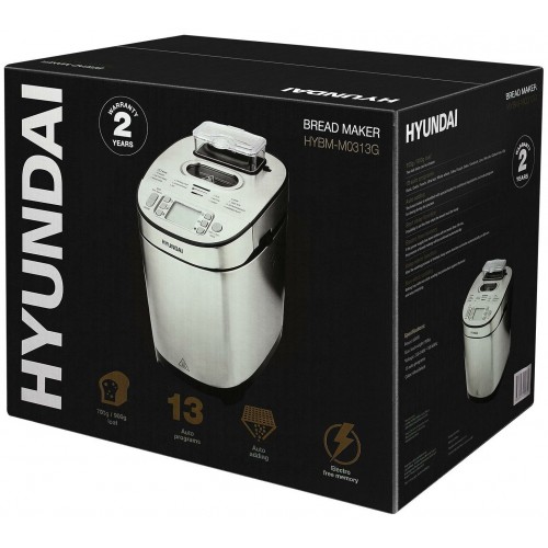 Хлебопечка Hyundai HYBM-M0313G (серебристый/черный) 5