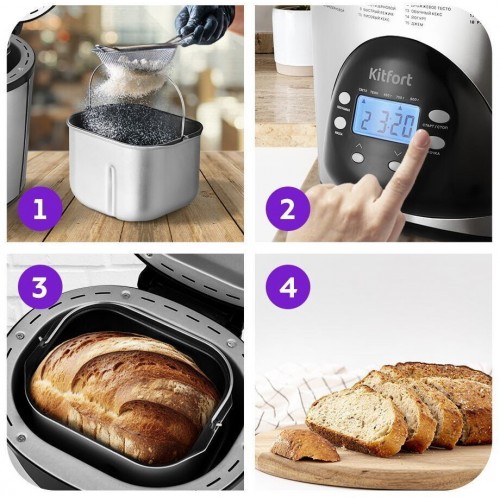 Хлебопечка Kitfort KT-315 (черный/серебристый) 6