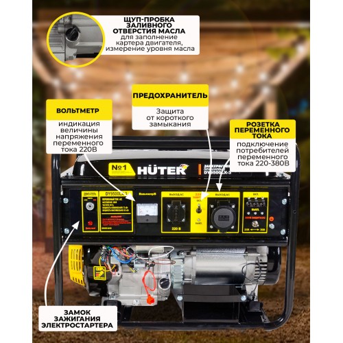 Генератор Huter DY9500LX-3 PRO (64/1/41) 12