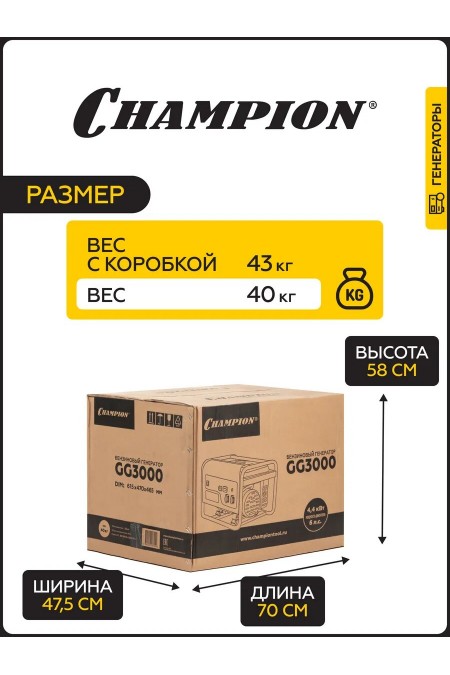 Генератор CHAMPION GG3000 9
