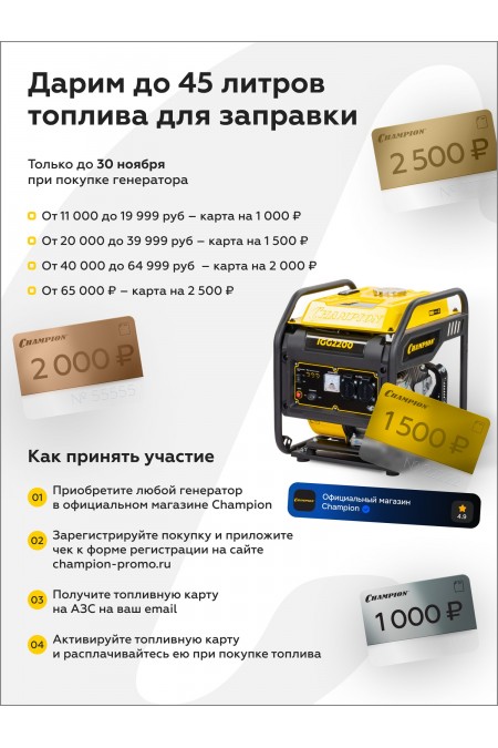 Генератор Champion GG6500 1