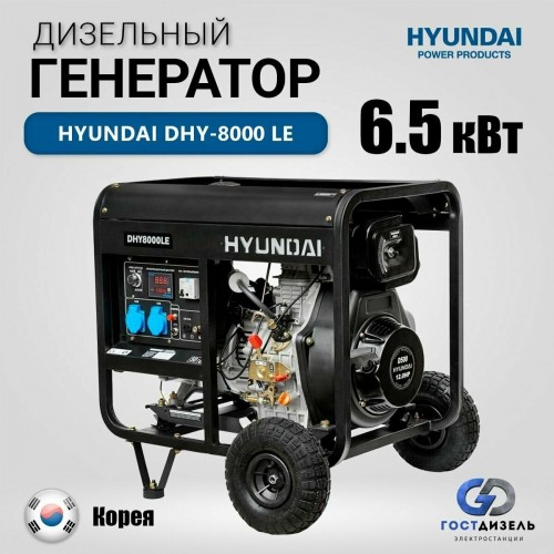 Генератор дизельный Hyundai DHY8000LE 3