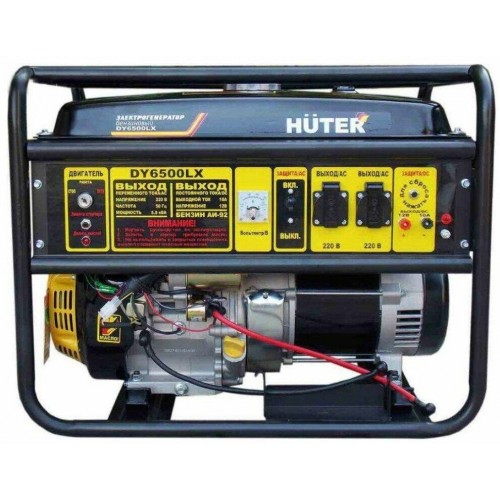 Генератор Huter DY6500LX (64/1/15) с колёсами и аккумулятором 9