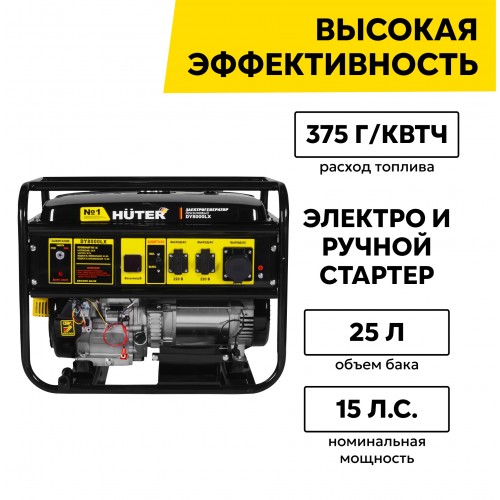 Генератор Huter DY8000LX (64/1/19) 3