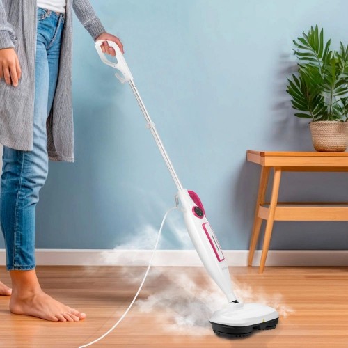 Паровая швабра Kitfort КТ-1096 (белый/малиновый) 1