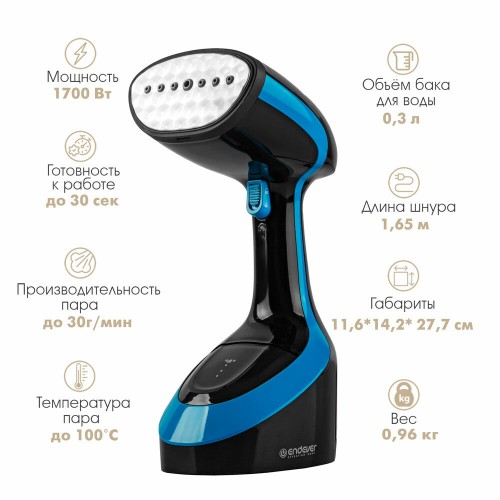 Отпариватель Endever Odyssey Q-460 (черный/синий) 5