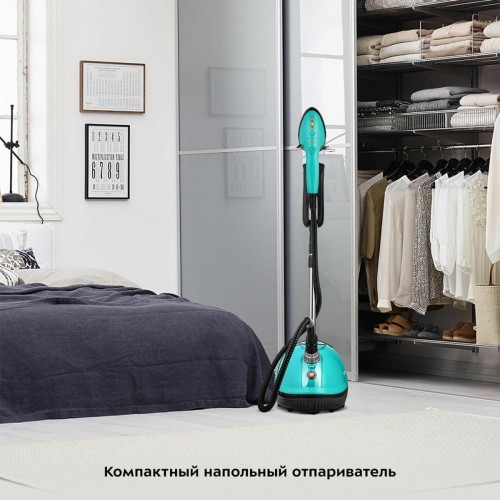 Отпариватель Kitfort КТ-9123-3 (черный/бирюзовый) 2