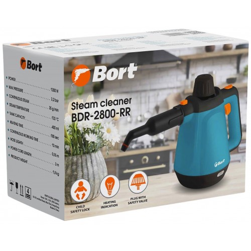 Пароочиститель Bort BDR-2800-RR (бирюзовый) 7