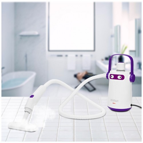 Пароочиститель Kitfort КТ-9109-1 (белый/фиолетовый) 