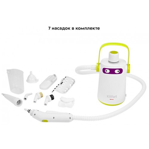 Пароочиститель Kitfort КТ-9109-2 (белый/салатовый) 7