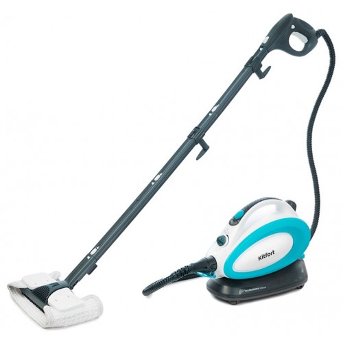 Пароочиститель Kitfort КТ-914 (белый/голубой) 