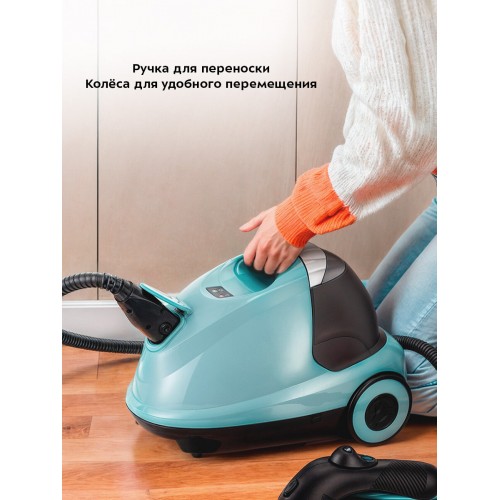 Пароочиститель Kitfort КТ-9187 (черный/бирюзовый) 4