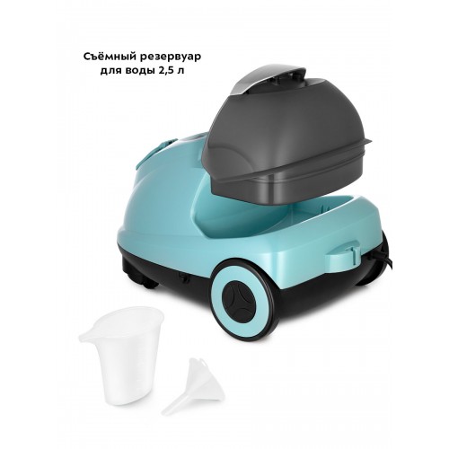 Пароочиститель Kitfort КТ-9187 (черный/бирюзовый) 6