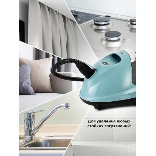 Пароочиститель Kitfort КТ-9187 (черный/бирюзовый) 7