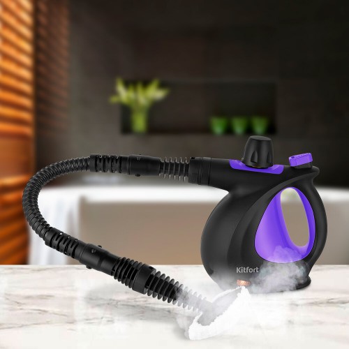 Пароочиститель Kitfort КТ-9195 (черный/фиолетовый) 1