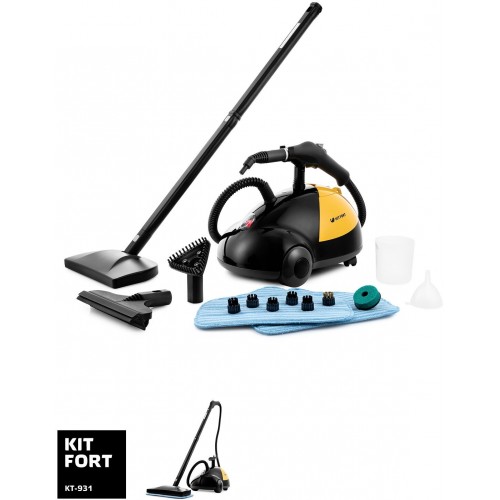 Пароочиститель Kitfort КТ-931 (черный/желтый) 8