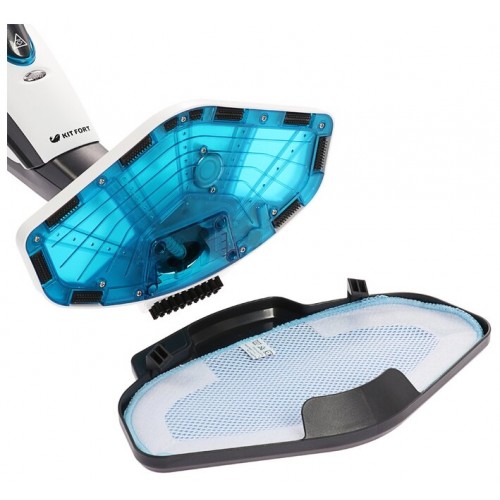 Паровая швабра Kitfort KT-1003 (белый/голубой) 