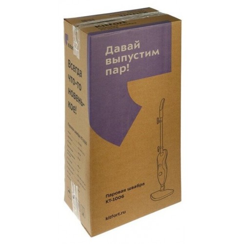 Паровая швабра Kitfort KT-1006 (белый/черный) 6