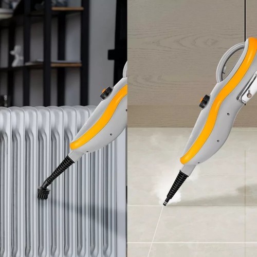 Паровая швабра Kitfort KT-1047 (серый/желтый) 8