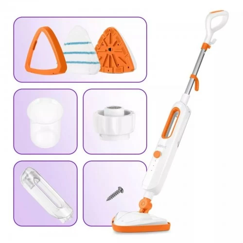 Паровая швабра Kitfort КТ-1048-2 (белый/оранжевый) 9