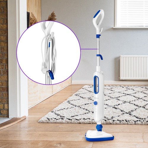 Паровая швабра Kitfort КТ-1048-3 (белый/синий) 9