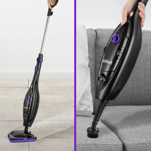 Паровая швабра Kitfort КТ-1061 (черный/фиолетовый) 1