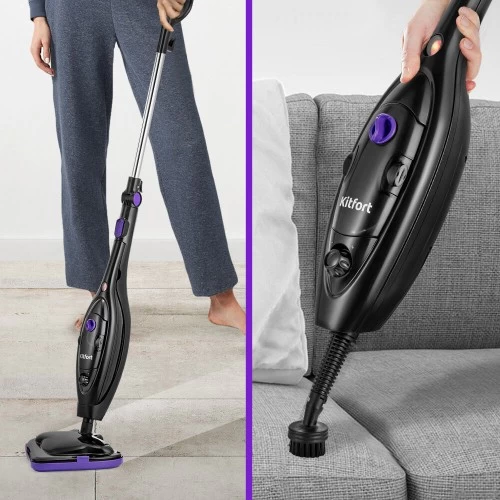 Паровая швабра Kitfort КТ-1061 (черный/фиолетовый) 4