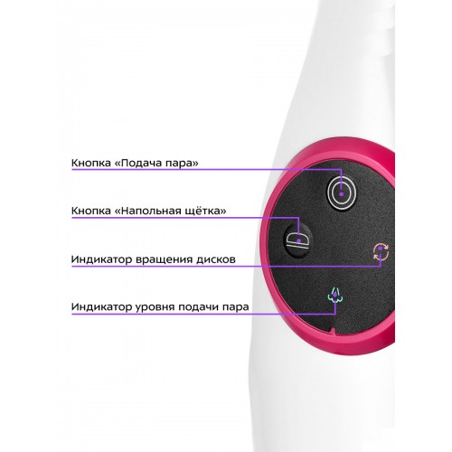 Паровая швабра Kitfort КТ-1096 (белый/малиновый) 4