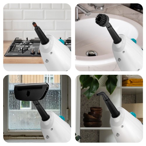 Паровая швабра Kitfort КТ-3908 (белый/бирюзовый) 3