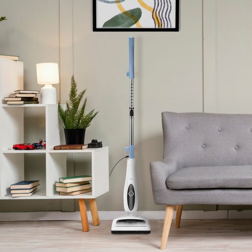 Паровая швабра Kitfort КТ-3912 (белый/голубой) 7