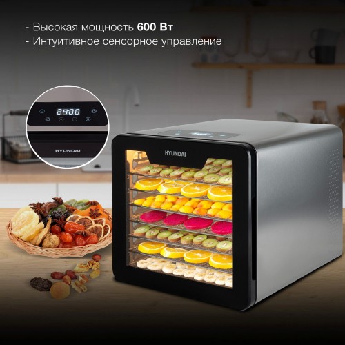 Сушилка Hyundai HYFD-8802 (серебристый) 12