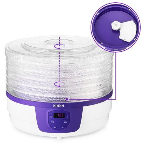 Сушилка Kitfort КТ-1929 (белый/фиолетовый) 3