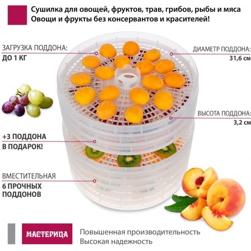 Сушилка Мастерица EFD-0903VM (прозрачный/белый) 2
