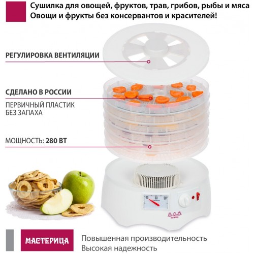 Сушилка Мастерица EFD-0903VM (прозрачный/белый) 5