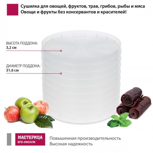 Сушилка Мастерица EFD-0903VM (прозрачный/белый) 9