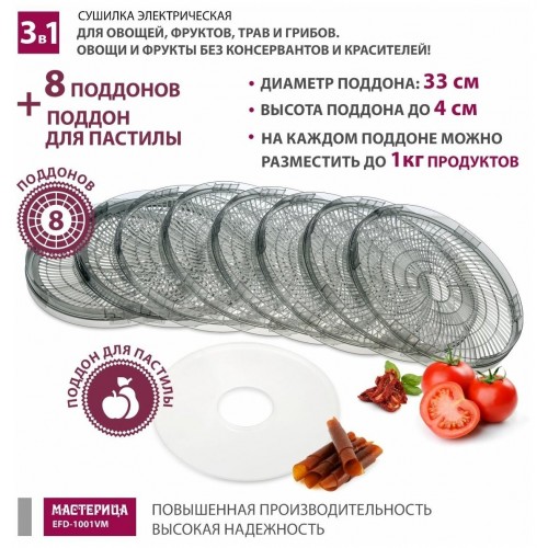 Сушилка Мастерица EFD-1001VM (оливковый/серый) 9