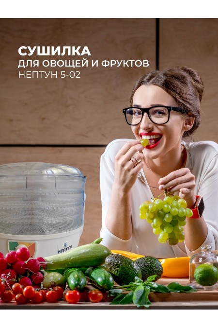 Сушилка Нептун 5-02 кажи.332219.009-02 (прозрачный/белый) 5