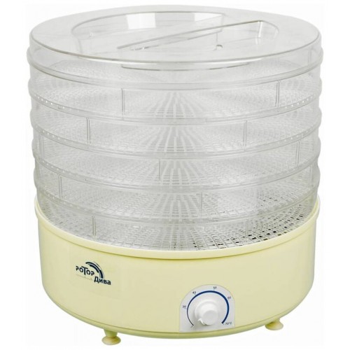 Сушилка Ротор Дива СШ-007-010 (5 поддонов) (прозрачный/желтый) 