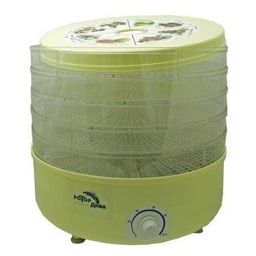 Сушилка Ротор Дива СШ-007-010 (5 поддонов) (прозрачный/желтый) 2